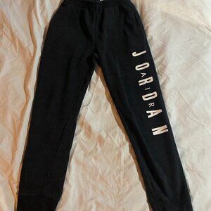 Youth Air Jordan Grey Fleece Pants, Joggers Activewear- Size Large 10/12.